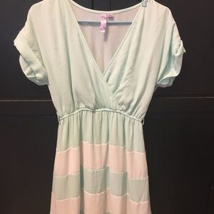 Mint Green & White Summer Dress